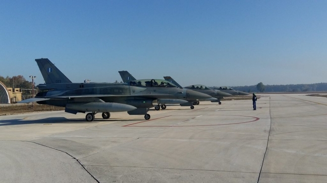 Στην Ισπανία έχουν μετασταθμεύσει από την 116ΠΜ τέσσερα αεροσκάφη F-16 Block 52+ Advance και ανάλογο ιπτάμενο και τεχνικό προσωπικό.