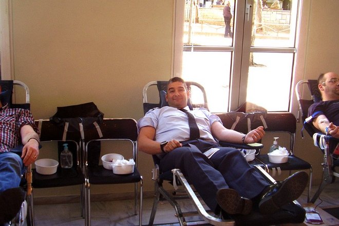 Εθελοντική αιμοδοσία με συμμετοχή του προσωπικού του Αεροπορικού Αποσπάσματος Αγρινίου και του Συλλόγου Εθελοντών Αγρινίου.