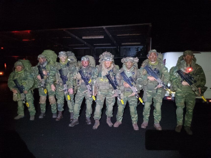 Οι συγκλονιστικές στιγμές, πριν από την έναρξη της προσπάθειας του περιπόλου της ΛΕΦΕΔ, στο πλαίσιο της μεγάλης άσκησης Cambrian Patrol 2024.